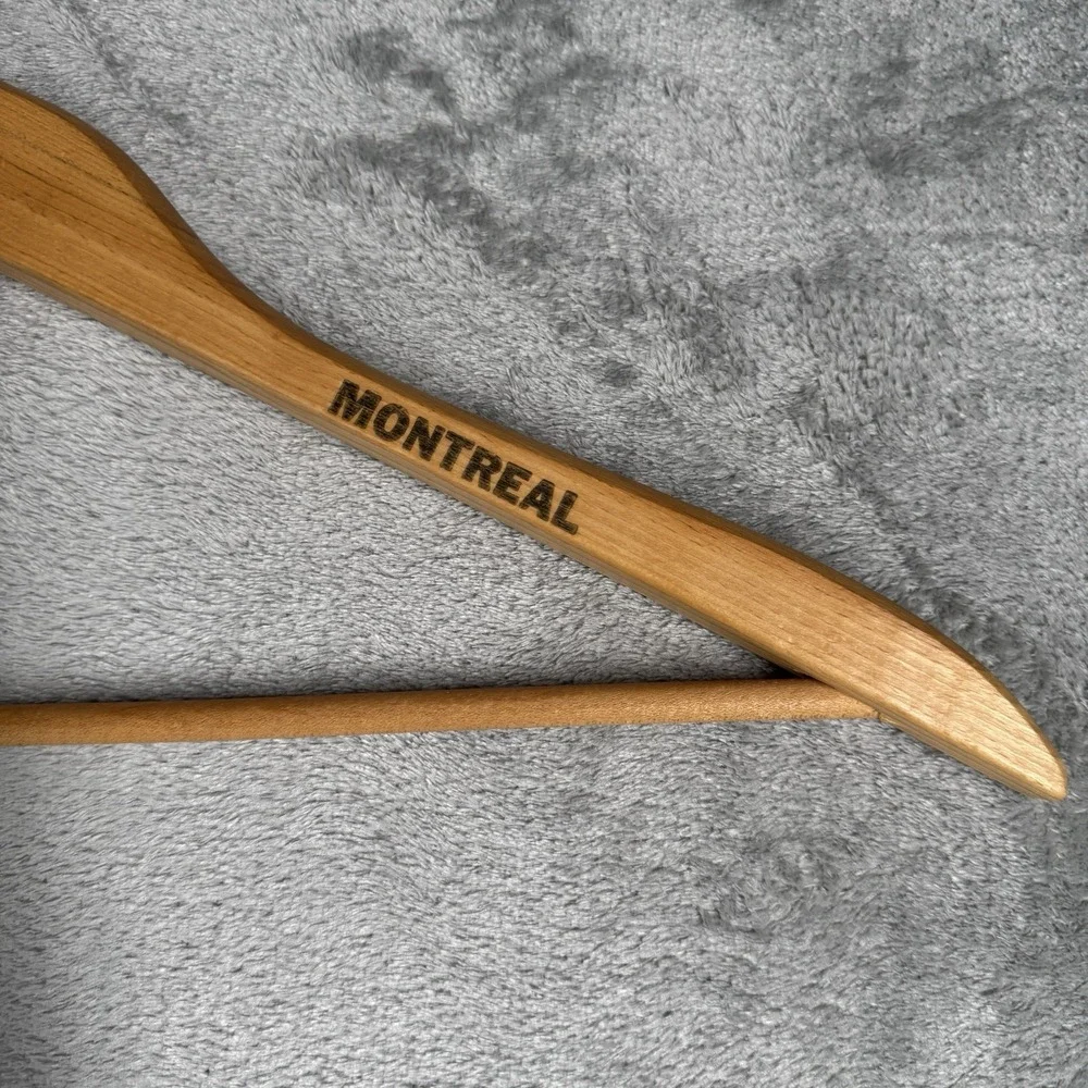 Vintage Wood Hanger Windsor Hotel Montreal Canada‎ Advertising Clothes Storage